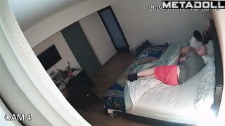 Perverse English brunette mature wife fucks her husband wildly hidden IP cam