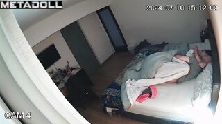 Perverse English brunette mature wife fucks her husband wildly hidden IP cam