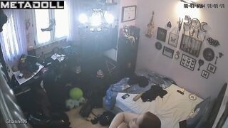 Busty Spanish redhead slave changes her panties after work