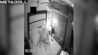 Naughty Canadian brunette mom fucks her husband in her daughter’s room real spy cam