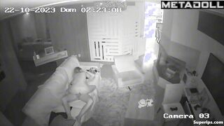 European married couple fucks on their couch
