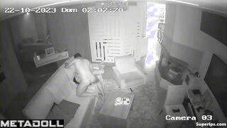 European married couple fucks on their couch