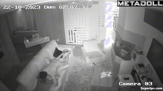 European married couple fucks on their couch