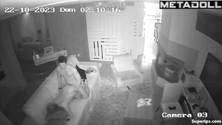 European married couple fucks on their couch