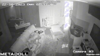 European married couple fucks on their couch