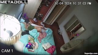 Naughty brunette teen masturbates