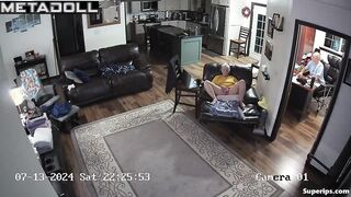 American granny masturbating on the couch