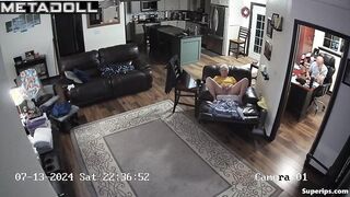 American granny masturbating on the couch
