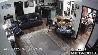 American granny masturbating on the couch