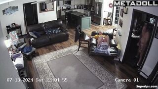 American granny masturbating on the couch