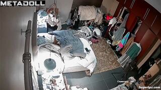 Skinny German girl gets dressed in her room