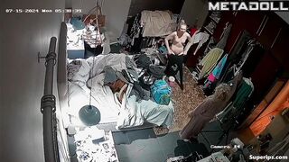 Skinny German girl gets dressed in her room