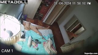Teenage Latina girl masturbates in lingerie