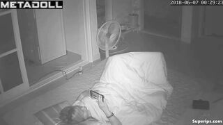 Korean spinster woman masturbates in her bed