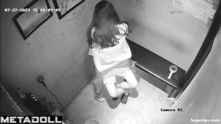 Young Korean couple kissing at karaoke