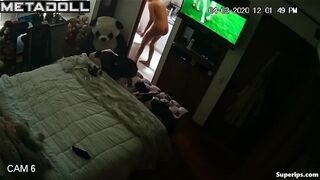 Brunette Latina girl rubs her pussy