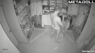 Petite European woman gets fucked in the closet