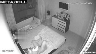 Naked Russian mom masturbates in her bed