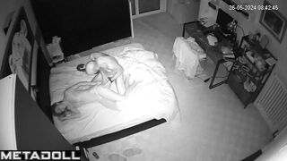 Amazing Polish married coiple having sex in their daughter’s room hidden IP cam