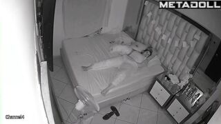 Naughty Polish brunette aunt fingers her pussy while watching big ass porn