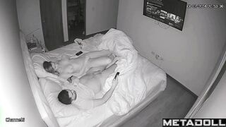 Dirty couple having sex in the living room hidden IP camera