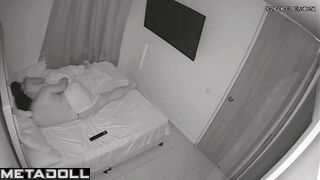 Busty French brunette MILF gets fucked hard by her husband real spy cam
