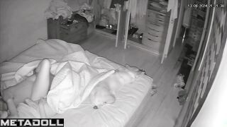 Amazing new couple having sex on their bed hard live