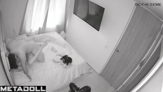 Real Romanian newly married couple having sex in the living room spy cam
