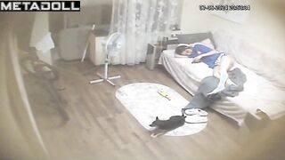 Single Romanian brunette doctor changes her dirty panties before going to sleep
