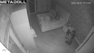 Amazing ass Norwegian brunette woman gives her husband a handjob voyeur cam