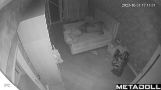 Amazing ass Norwegian brunette woman gives her husband a handjob voyeur cam