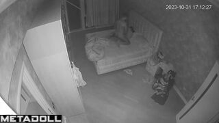 Amazing ass Norwegian brunette woman gives her husband a handjob voyeur cam