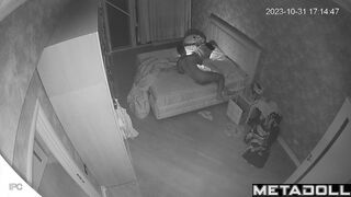 Amazing ass Norwegian brunette woman gives her husband a handjob voyeur cam