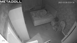 Skinny French brunette woman gets fucked in her daughter’s room hidden camera