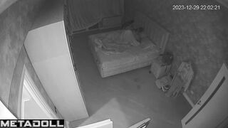 Skinny French brunette woman gets fucked in her daughter’s room hidden camera