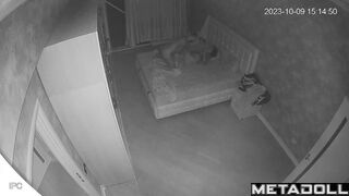 Naked Danish brunette student girl gets creampied hidden IP camera