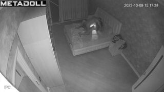 Naked Danish brunette student girl gets creampied hidden IP camera