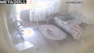 Skinny Romanian brunette fancy woman with big tits in sexy panties