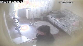 Skinny Romanian brunette fancy woman with big tits in sexy panties