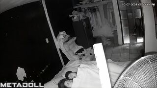 Amazing amateur Greek couple fuck in their bedroom spy cam record