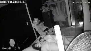Amazing amateur Greek couple fuck in their bedroom spy cam record