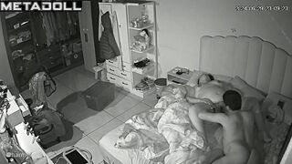 Amazing amateur British couple having sex in their messy room recording