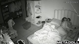 Amazing amateur British couple having sex in their messy room recording