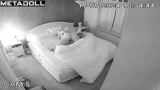 Perverse Norwegian brunette student girl sex in the bedroom real spy cam