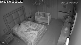 Chunky English brunette MILF fucks a young guy voyeur cam