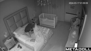 Chunky English brunette MILF fucks a young guy voyeur cam