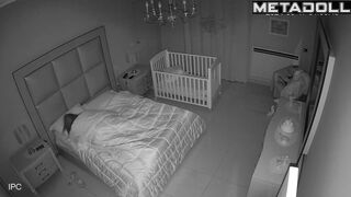 Chunky English brunette MILF fucks a young guy voyeur cam