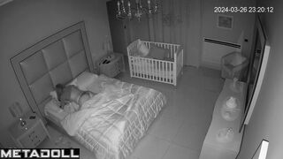 Real Canadian new couple fuck in their daughter’s room live HD