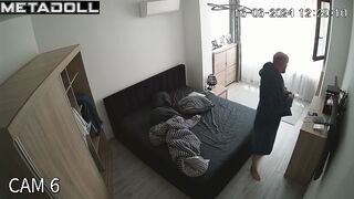 Dirty couple fuck in the living room spy cam record