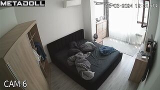 Dirty couple fuck in the living room spy cam record